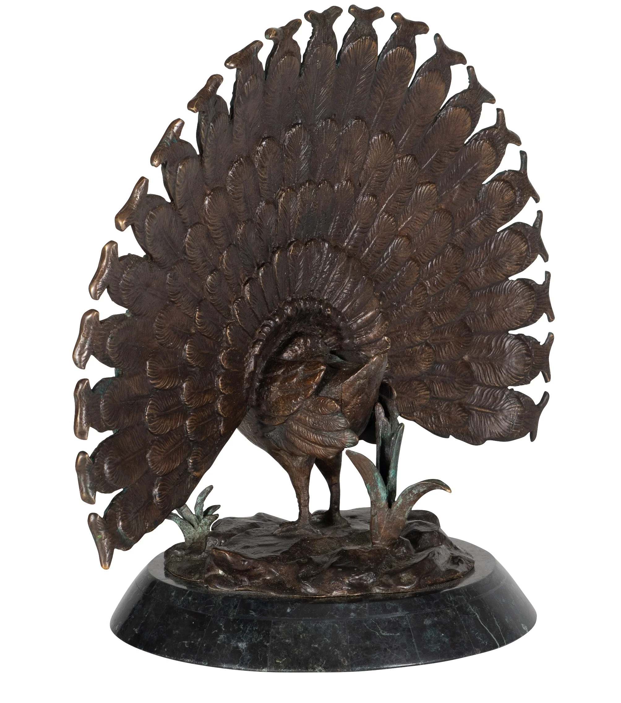 Maitland Smith Puffed Peacock Sculpture - Image 3