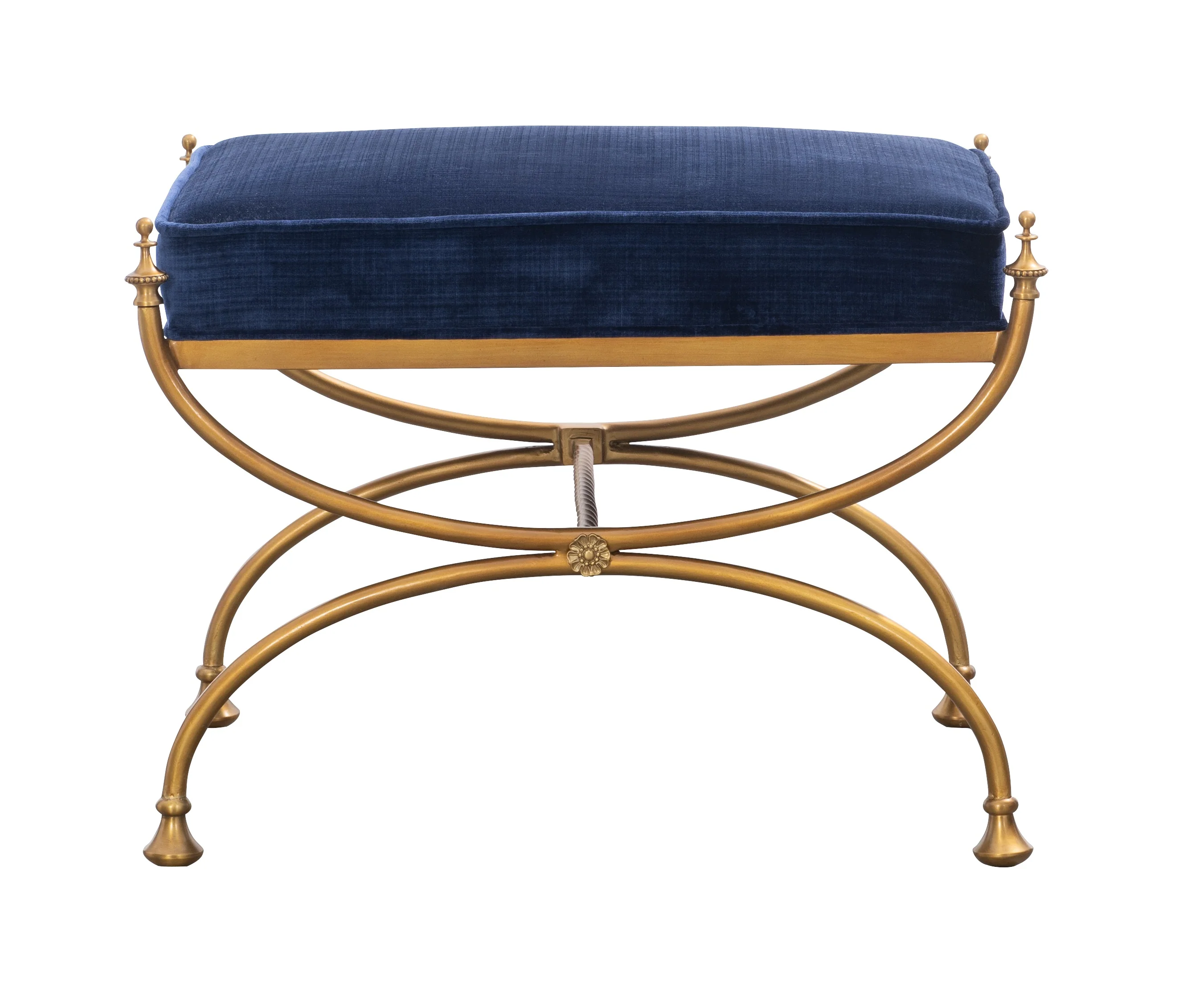 Maitland Smith Royal Blue Courtly Bench Clearance - Image 2