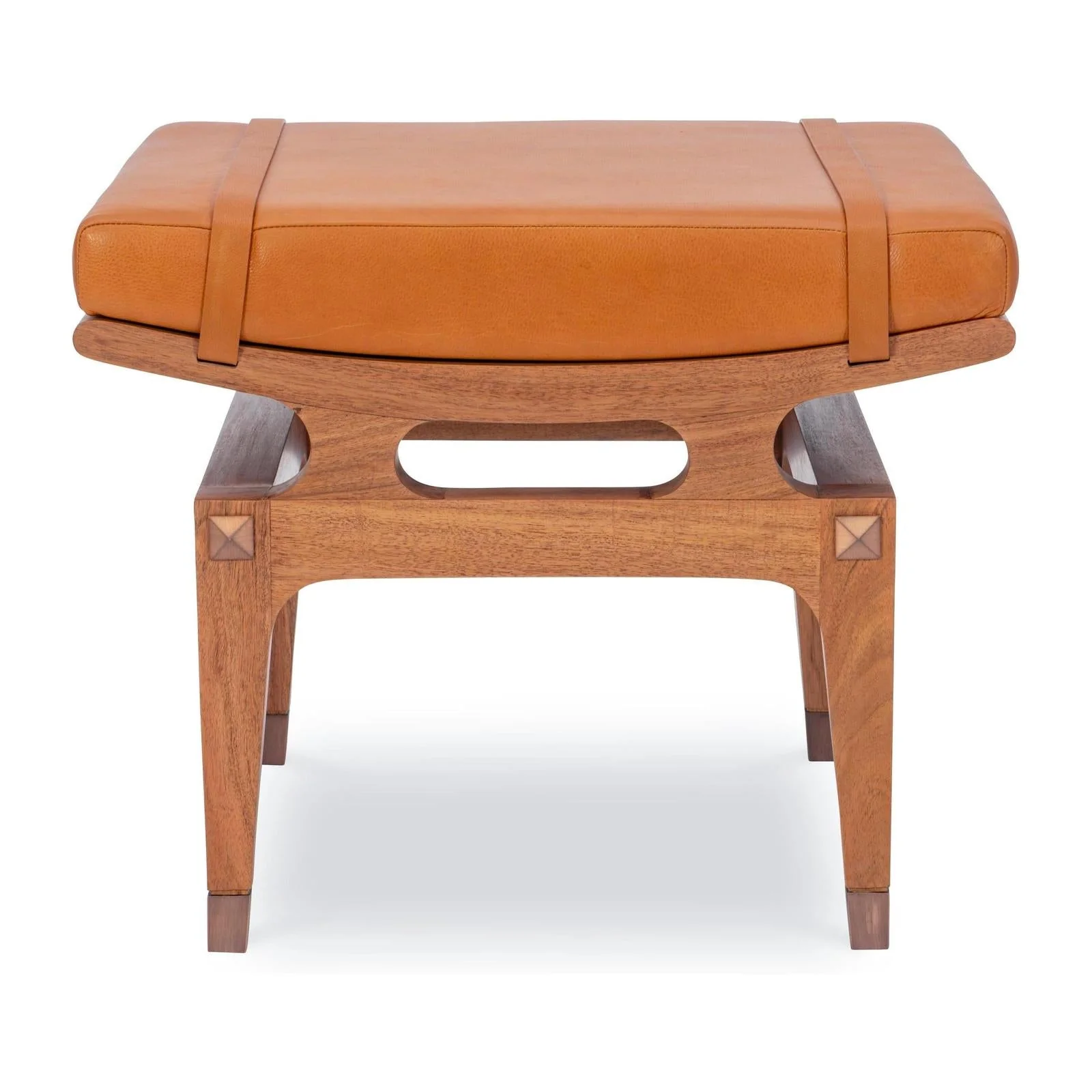 Maitland Smith Saddle Back Ottoman - Image 3
