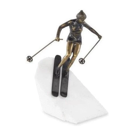Maitland Smith Skier Sculpture