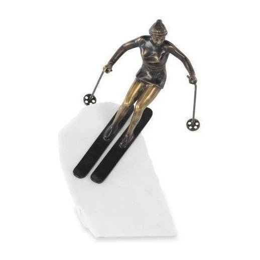 Maitland Smith Skier Sculpture - Image 2