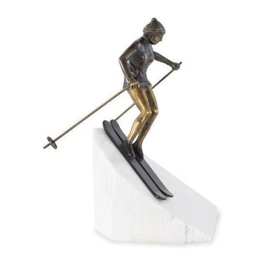 Maitland Smith Skier Sculpture - Image 3
