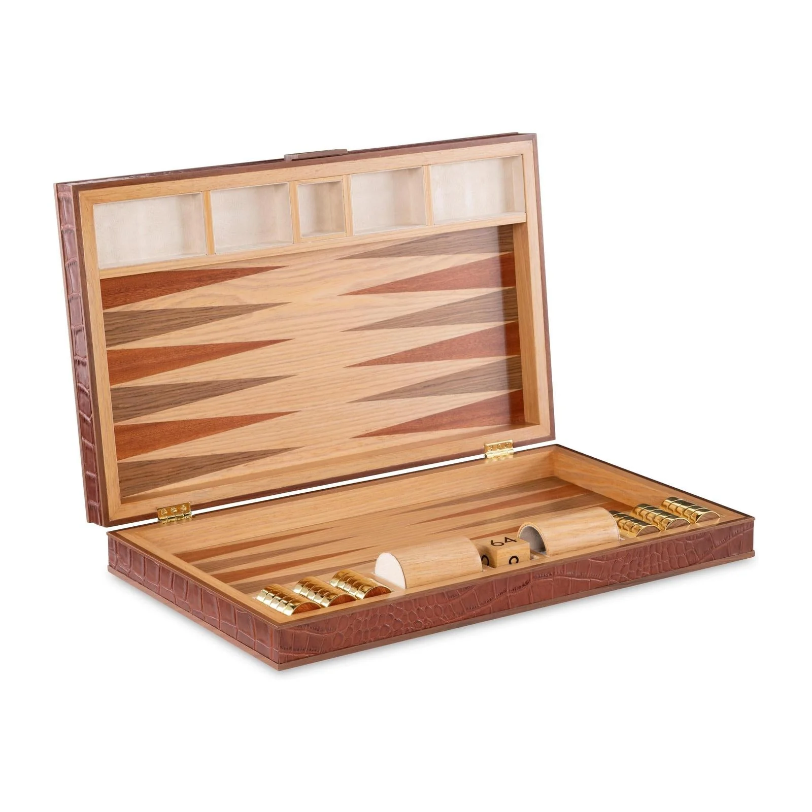 Maitland Smith Tan Leather Game Board - Image 3