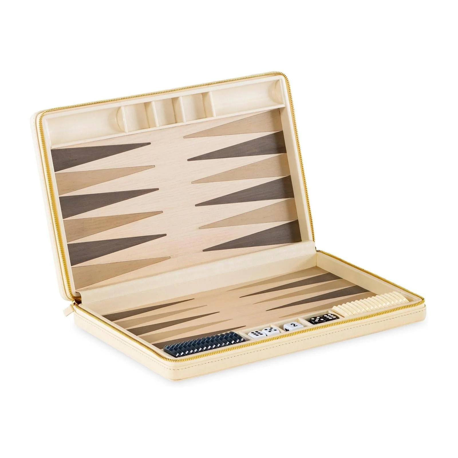 Maitland Smith Travel Backgammon Board Cream - Image 3