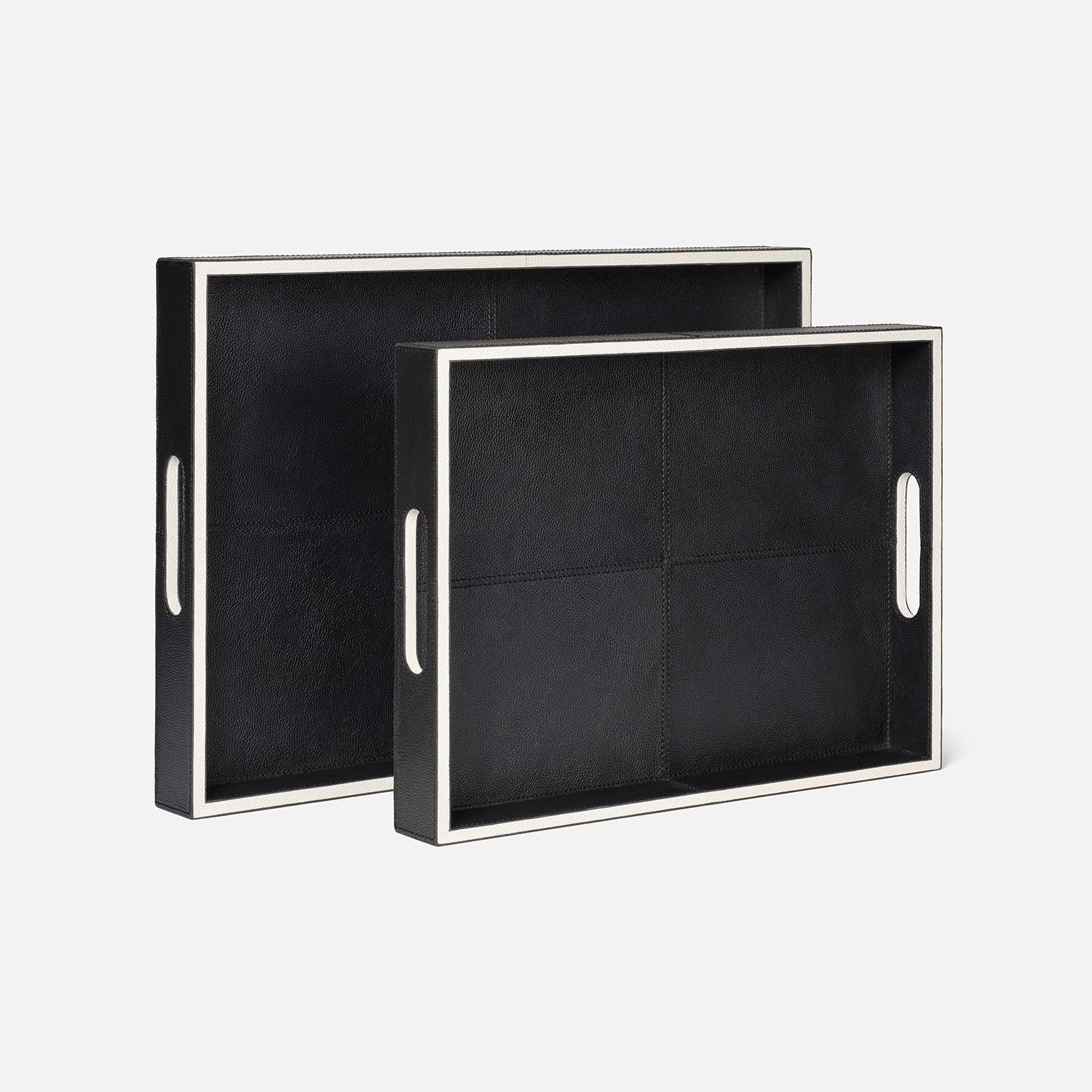 Merth Leather Tray - Set of 2 - Image 2