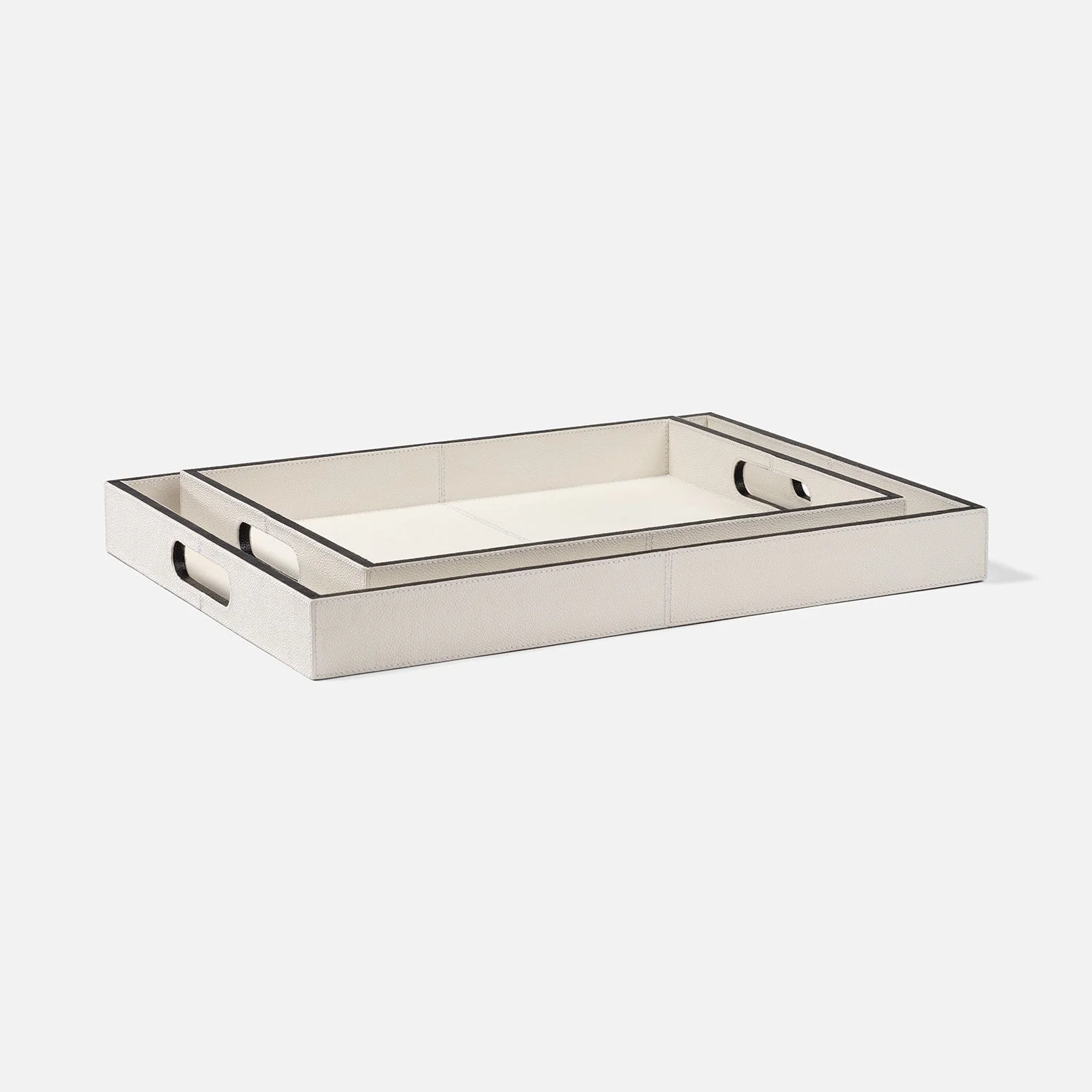Merth Leather Tray - Set of 2 - Image 4