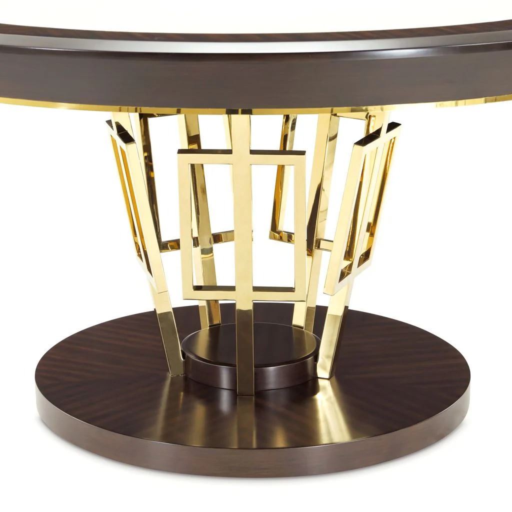 Michael Amini Belmont Place 60" Round Dining Table - Espresso - Image 3