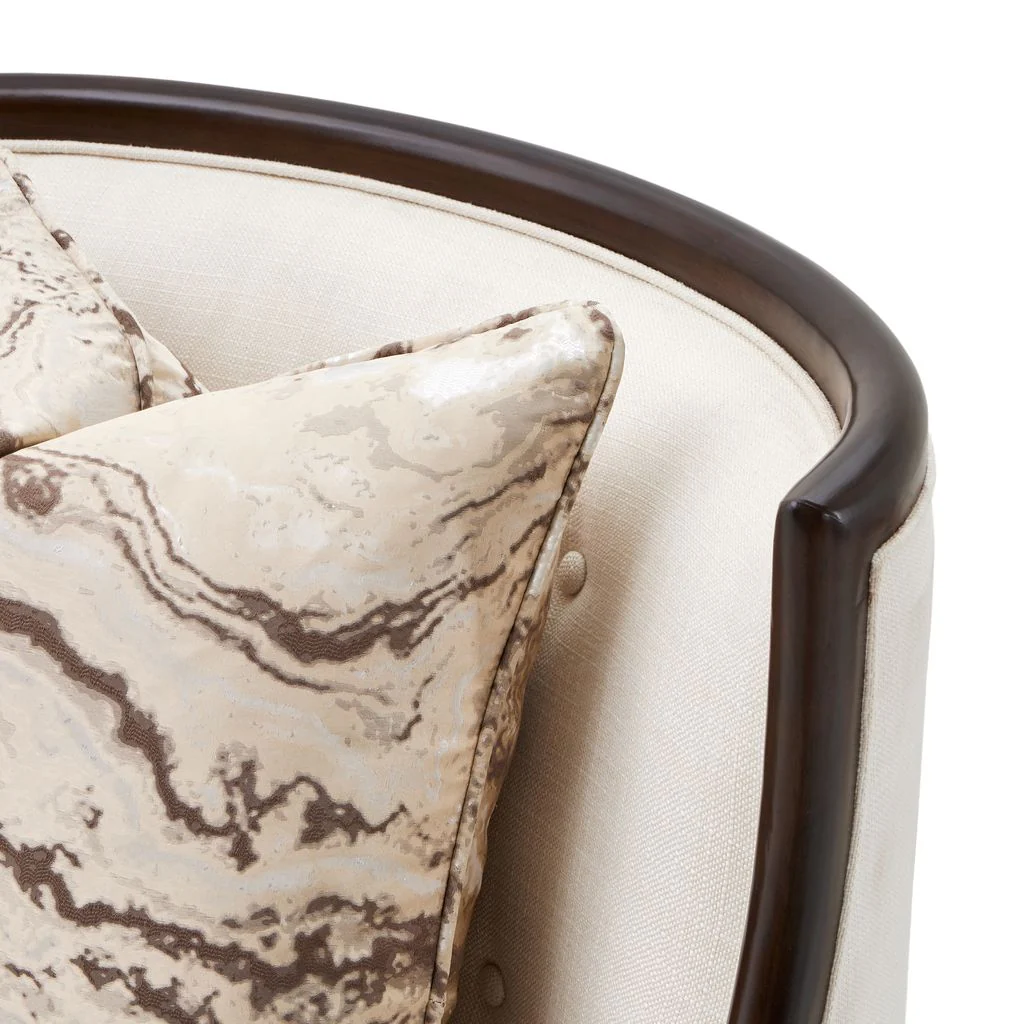 Michael Amini Belmont Place Accent Chair - Cream/Espresso - Image 10