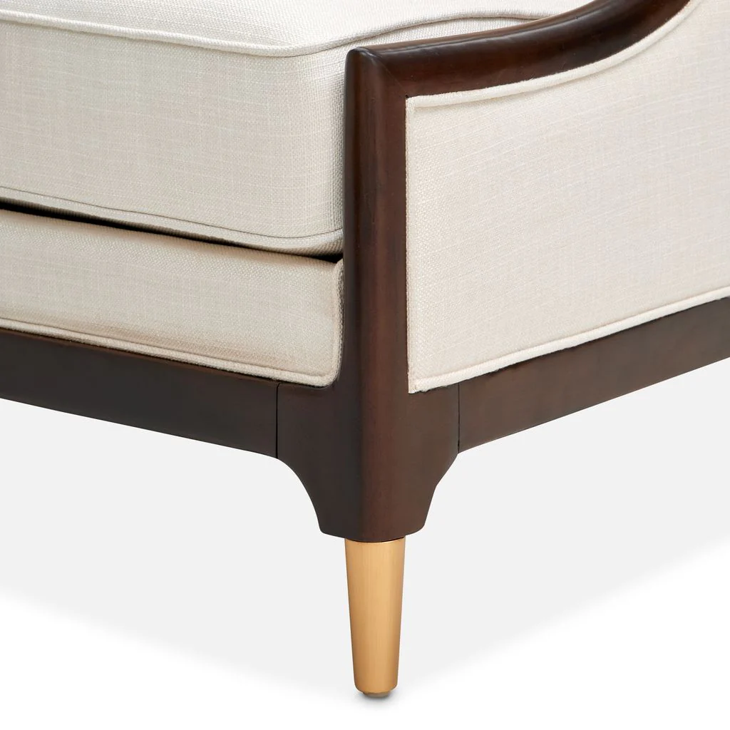 Michael Amini Belmont Place Accent Chair - Cream/Espresso - Image 11