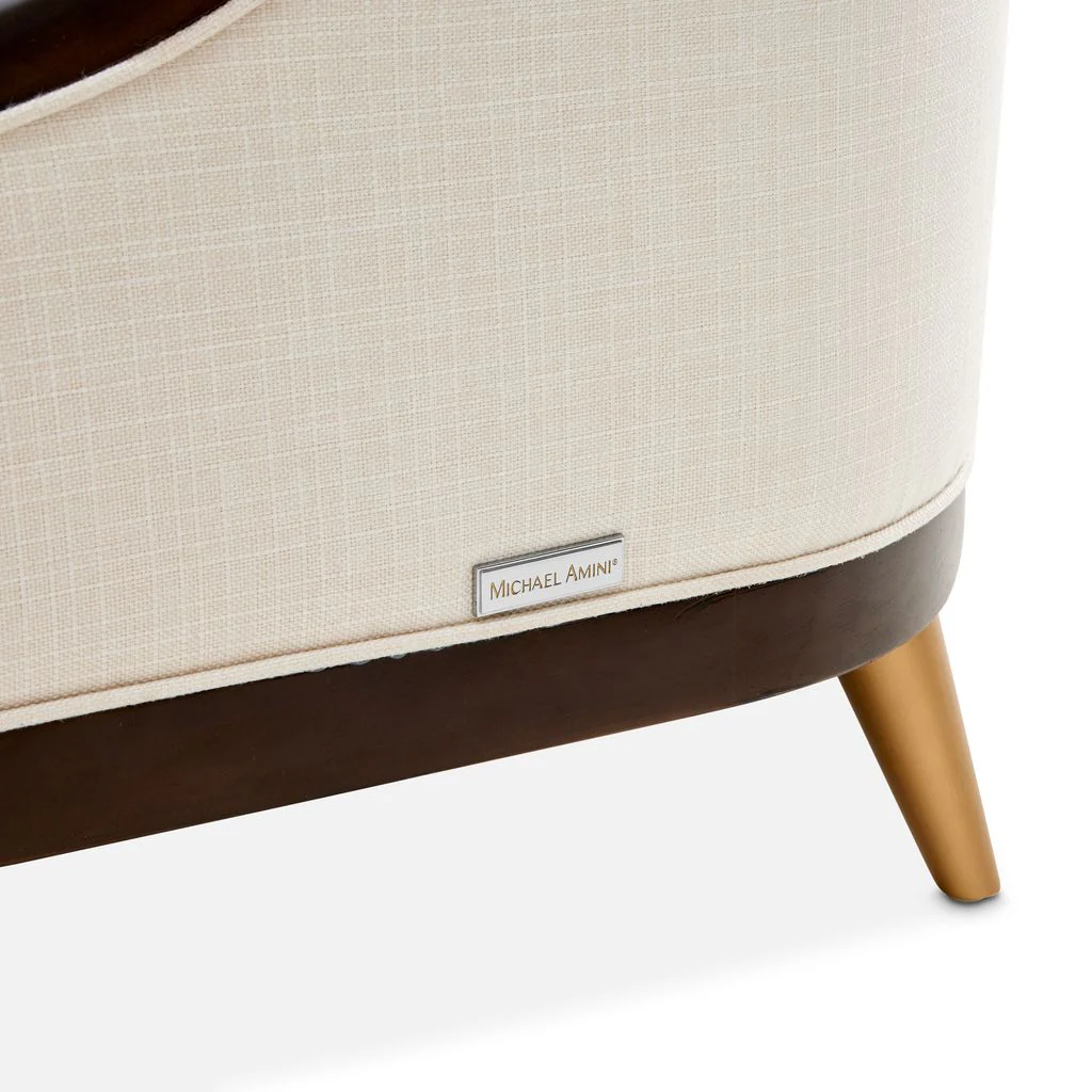 Michael Amini Belmont Place Accent Chair - Cream/Espresso - Image 12