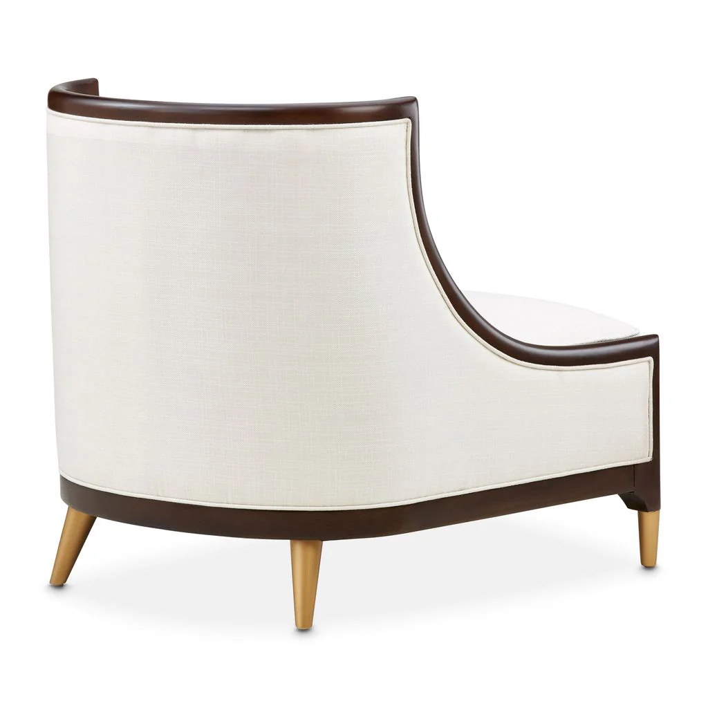 Michael Amini Belmont Place Accent Chair - Cream/Espresso - Image 15