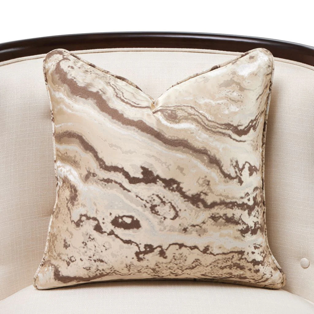 Michael Amini Belmont Place Accent Chair - Cream/Espresso - Image 9