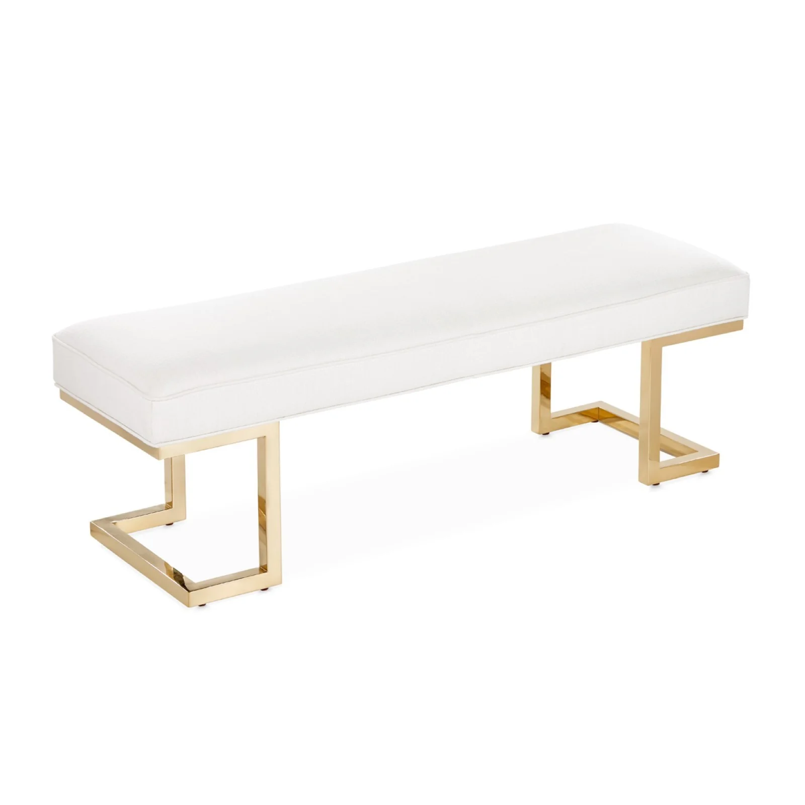 Michael Amini Belmont Place Bed Bench - Bright Gold - Image 3