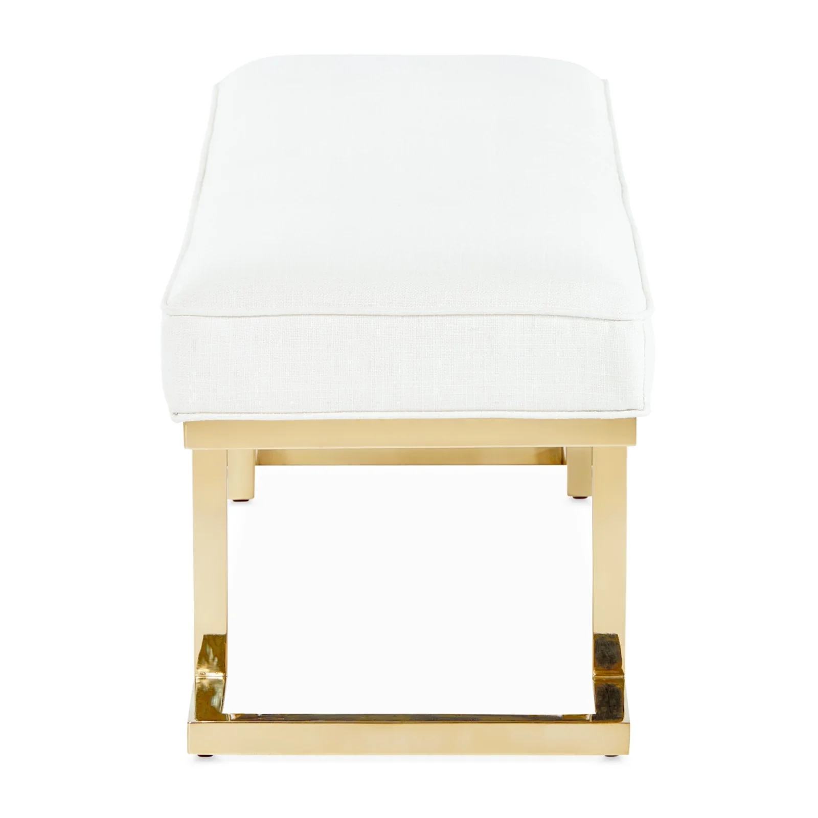 Michael Amini Belmont Place Bed Bench - Bright Gold - Image 4