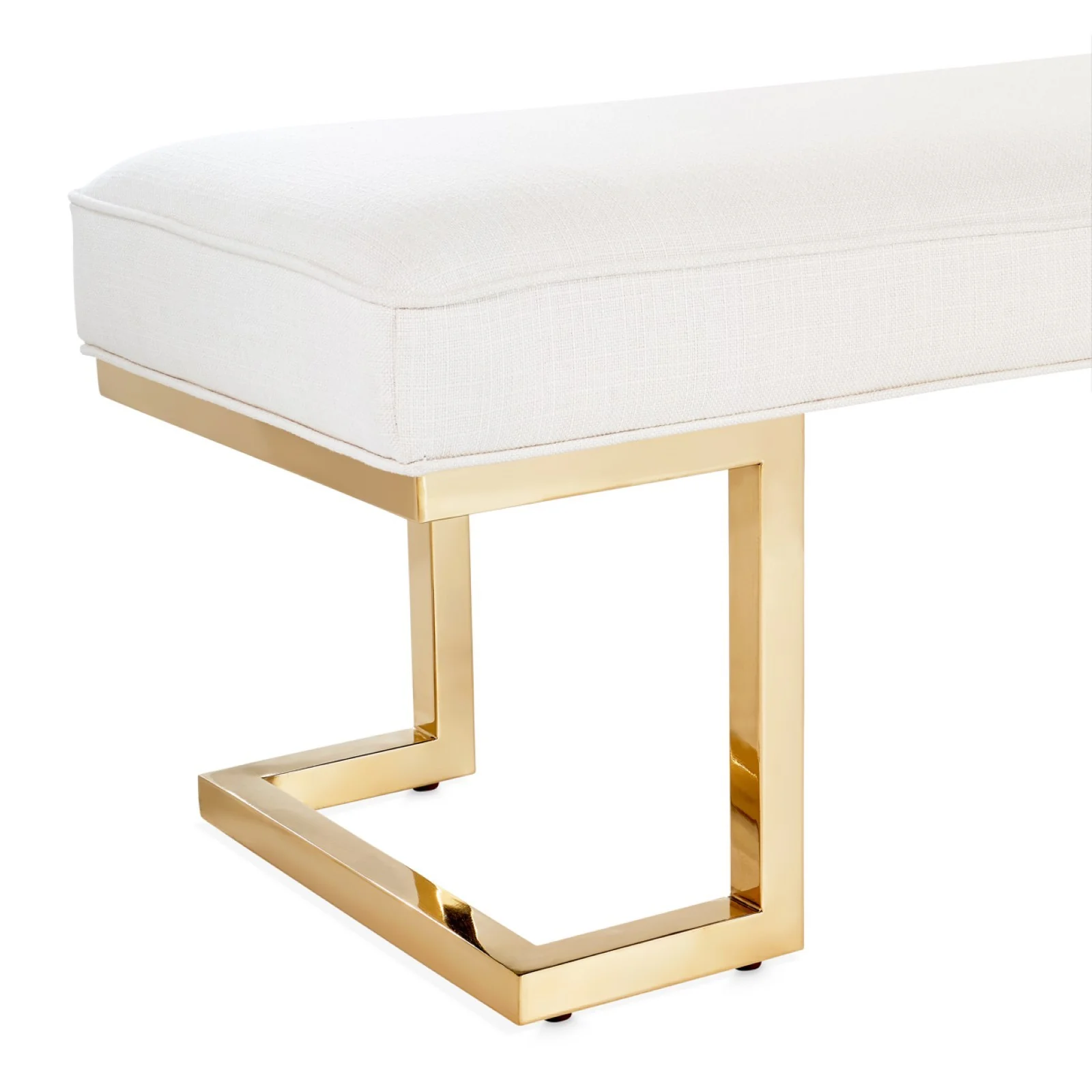 Michael Amini Belmont Place Bed Bench - Bright Gold - Image 5