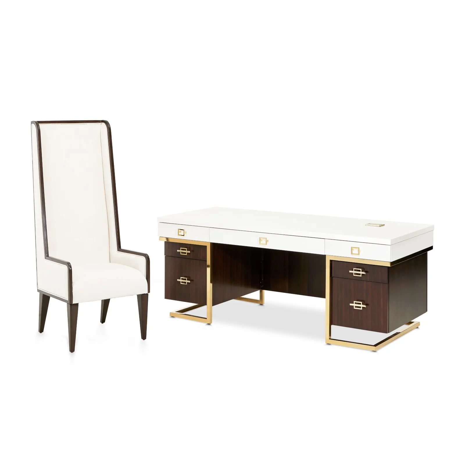 Michael Amini Belmont Place Desk - Espresso - Image 19