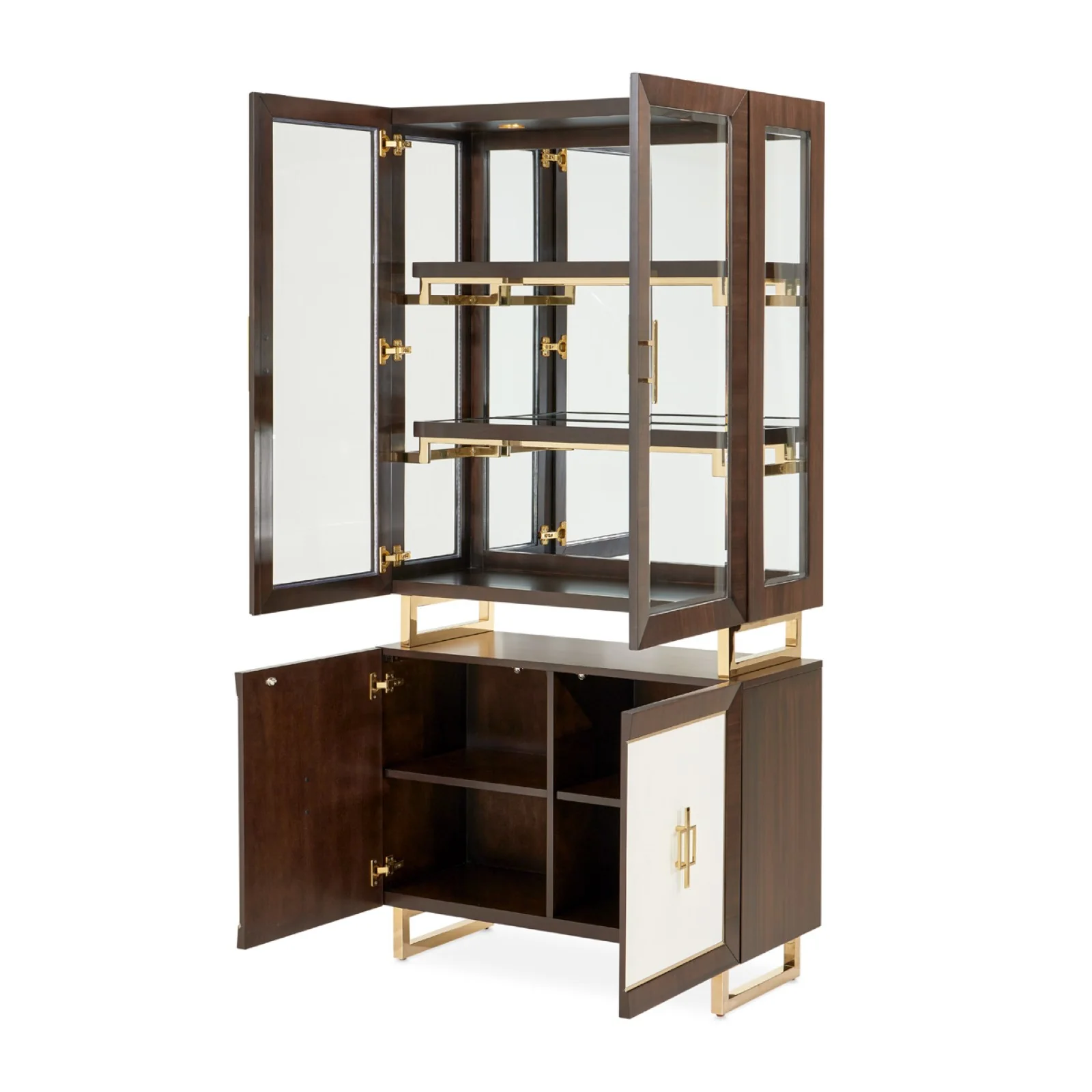 Michael Amini Belmont Place Display Cabinet - Espresso - Image 2