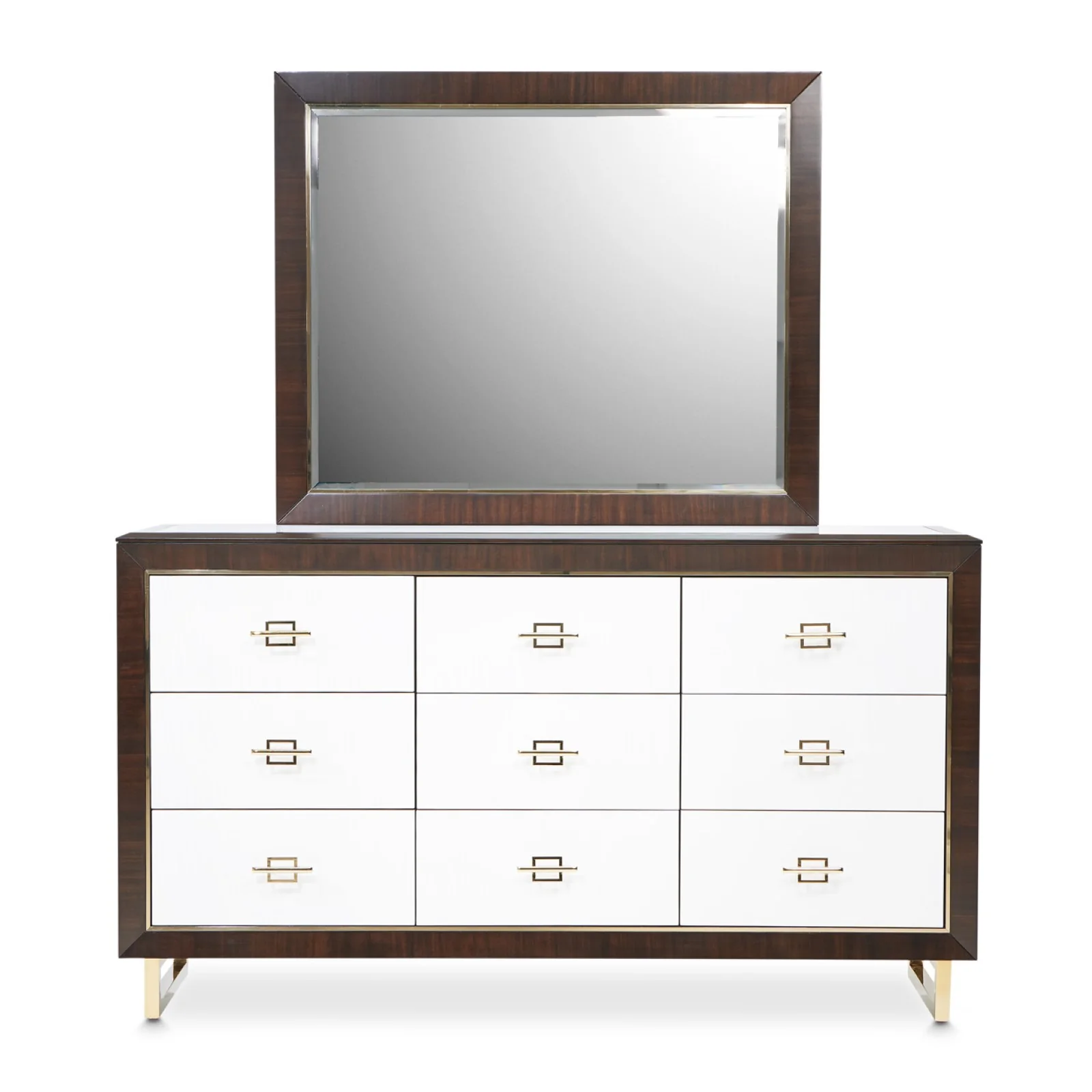 Michael Amini Belmont Place Dresser & Mirror - Espresso - Image 2
