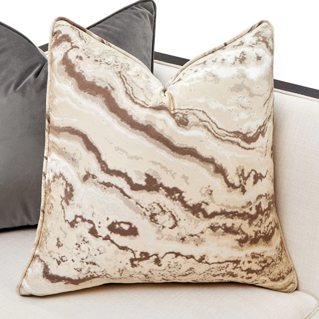 Michael Amini Belmont Place Loveseat - Cream/Espresso - Image 2