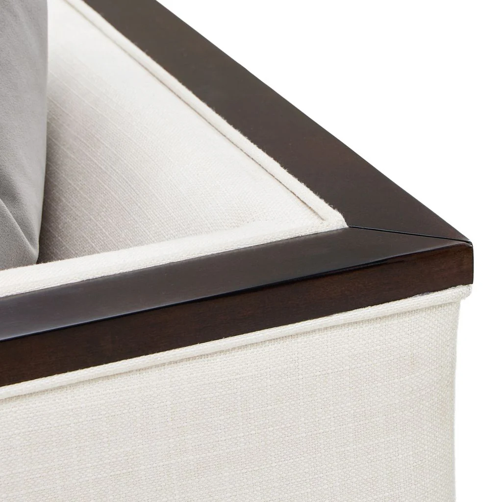 Michael Amini Belmont Place Loveseat - Cream/Espresso - Image 4