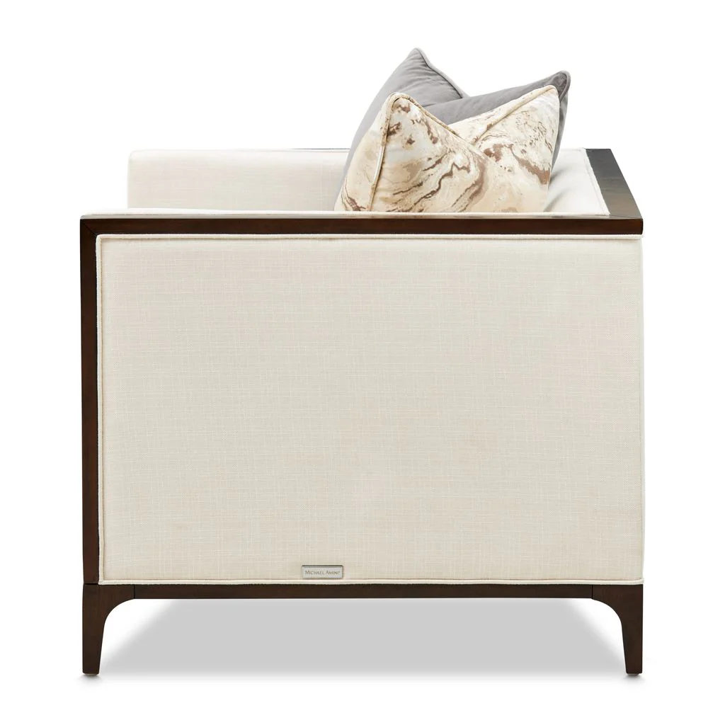 Michael Amini Belmont Place Matching Chair - Cream/Espresso - Image 5