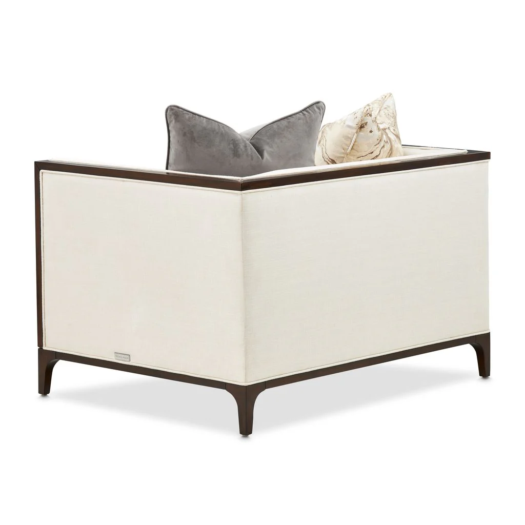 Michael Amini Belmont Place Matching Chair - Cream/Espresso - Image 6