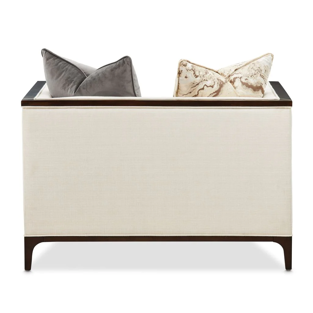Michael Amini Belmont Place Matching Chair - Cream/Espresso - Image 7