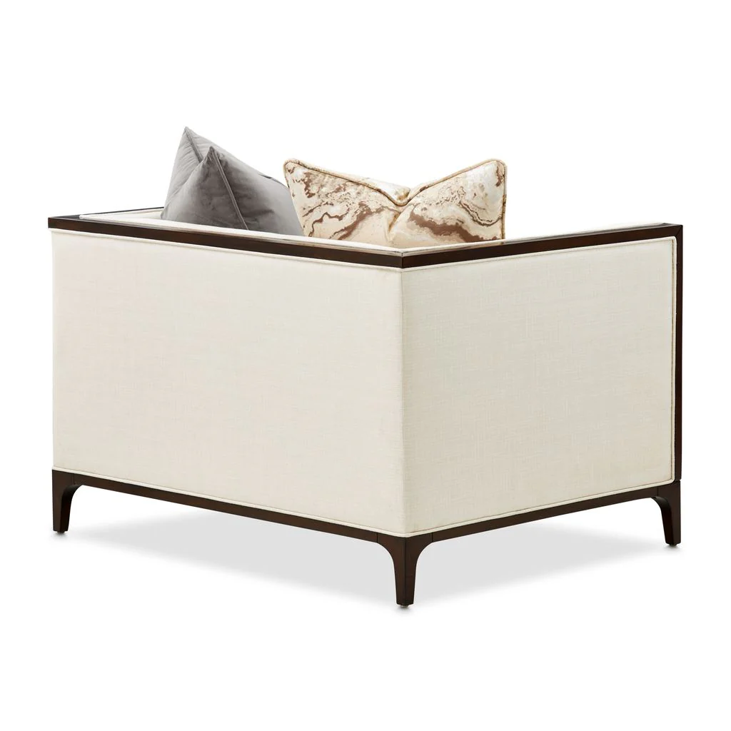 Michael Amini Belmont Place Matching Chair - Cream/Espresso - Image 8