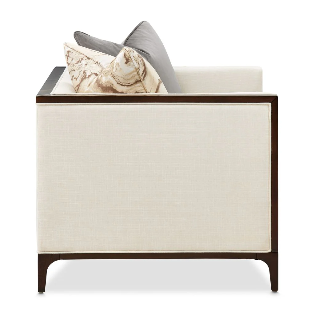 Michael Amini Belmont Place Matching Chair - Cream/Espresso - Image 9