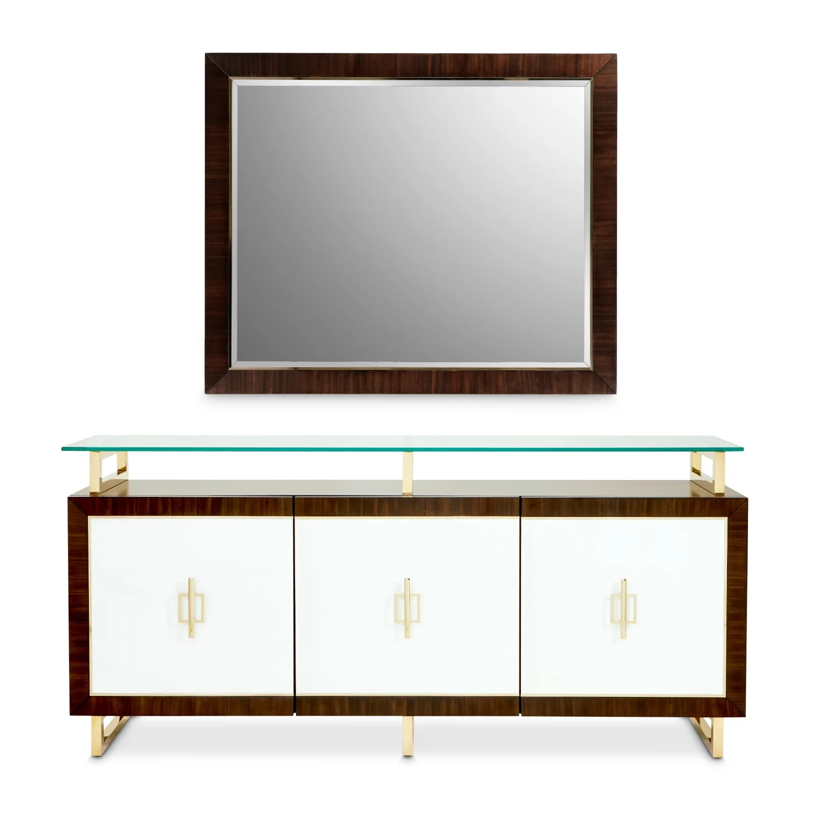 Michael Amini Belmont Place Sideboard & Mirror - Espresso - Image 2