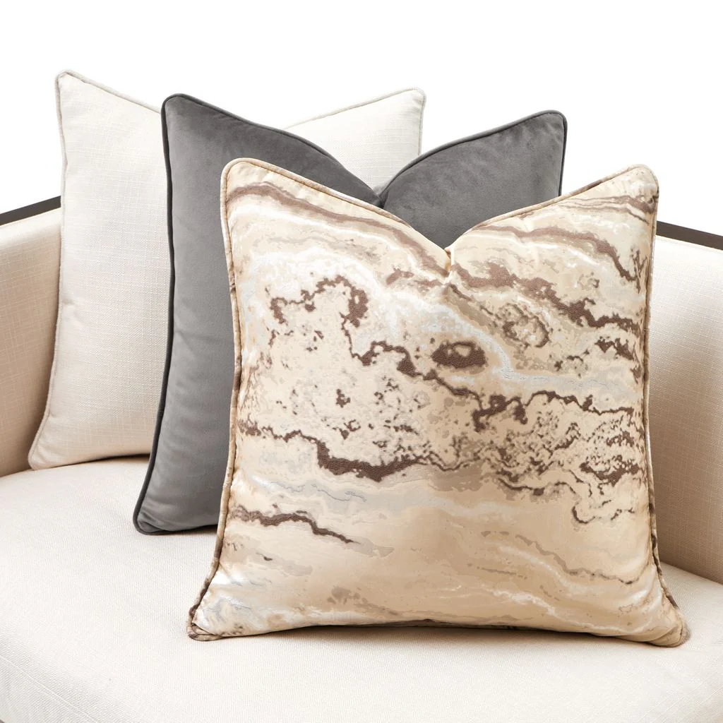 Michael Amini Belmont Place Sofa - Cream/Espresso - Image 4