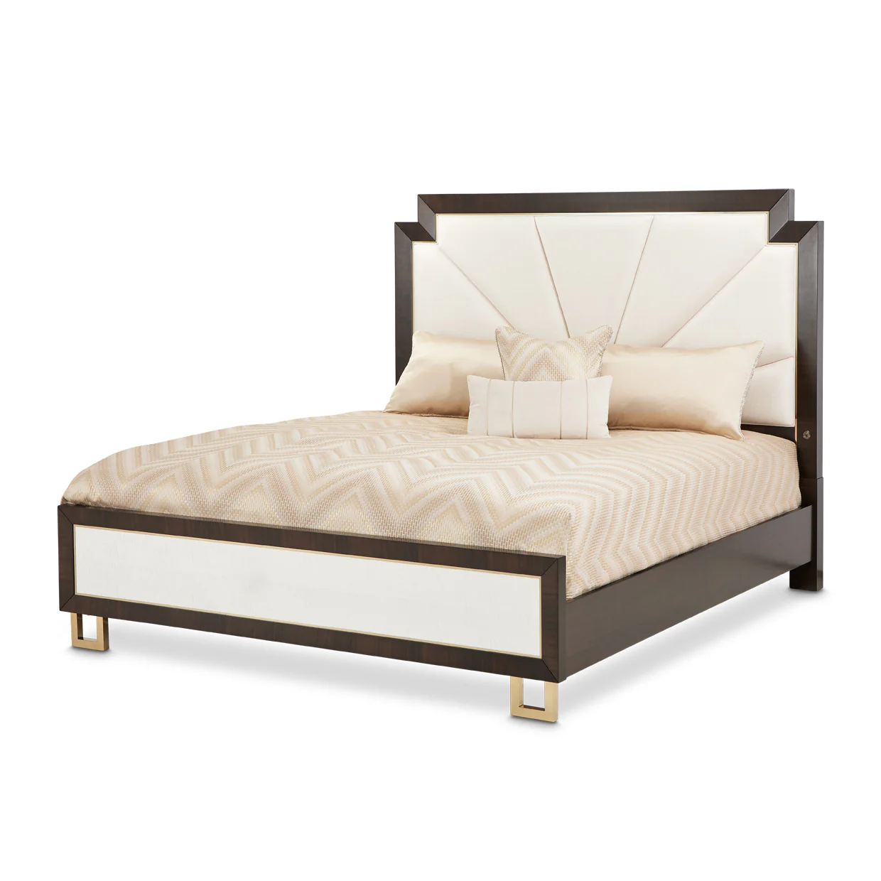 Michael Amini Belmont Place Upholstered Bed - Espresso - Image 10
