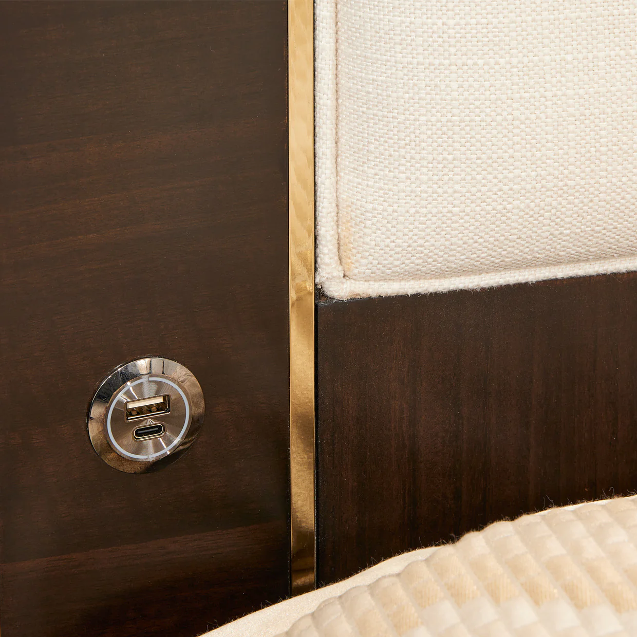 Michael Amini Belmont Place Upholstered Bed - Espresso - Image 8