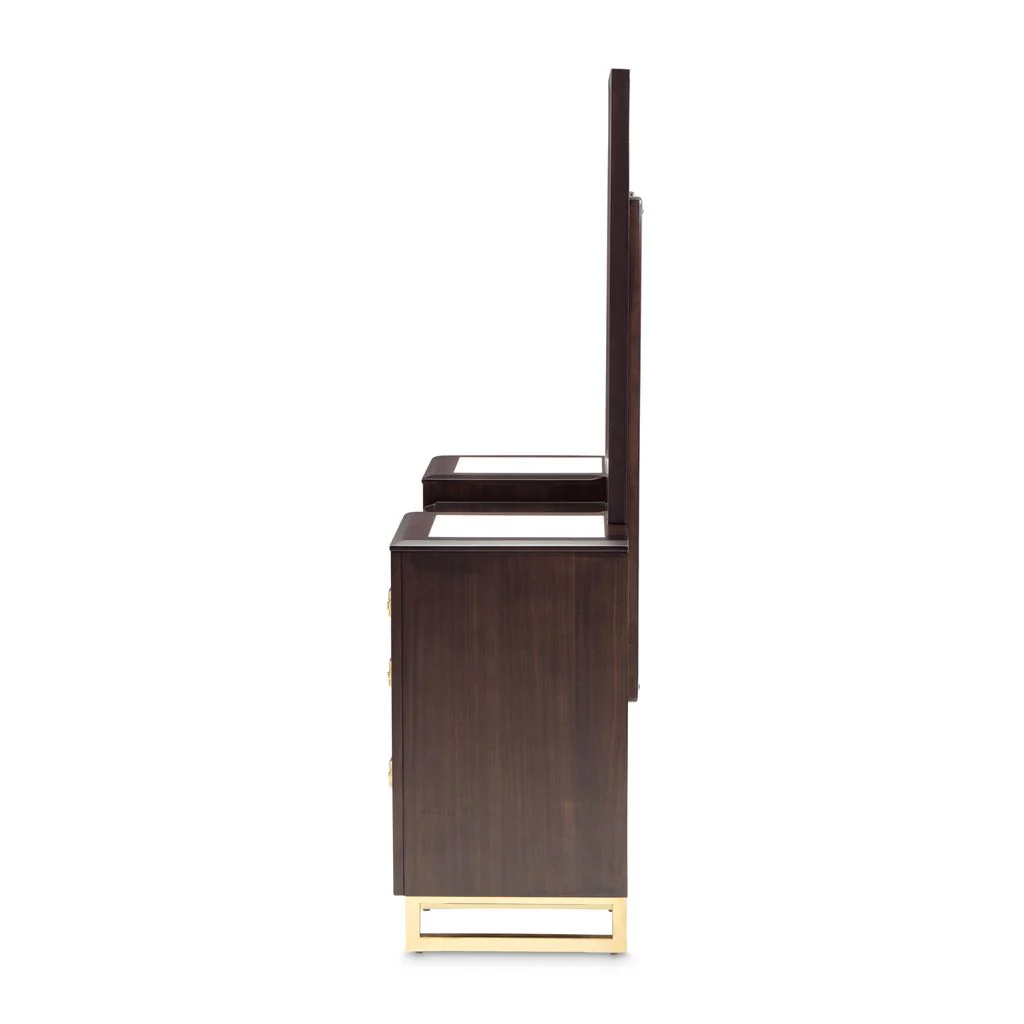Michael Amini Belmont Place Vanity with Mirror - Espresso - Image 2