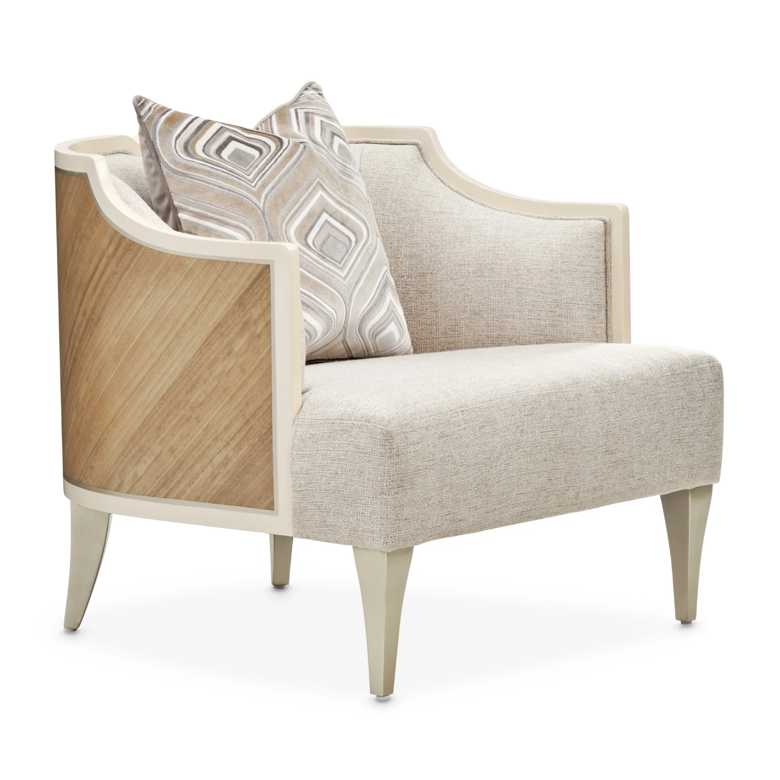 Michael Amini Camden Court Accent Chair - Flax/Pearl - Image 3