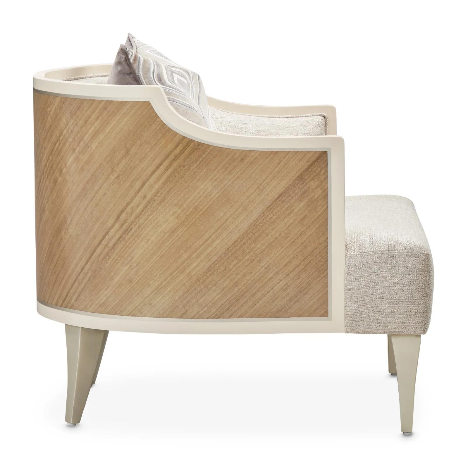 Michael Amini Camden Court Accent Chair - Flax/Pearl - Image 4