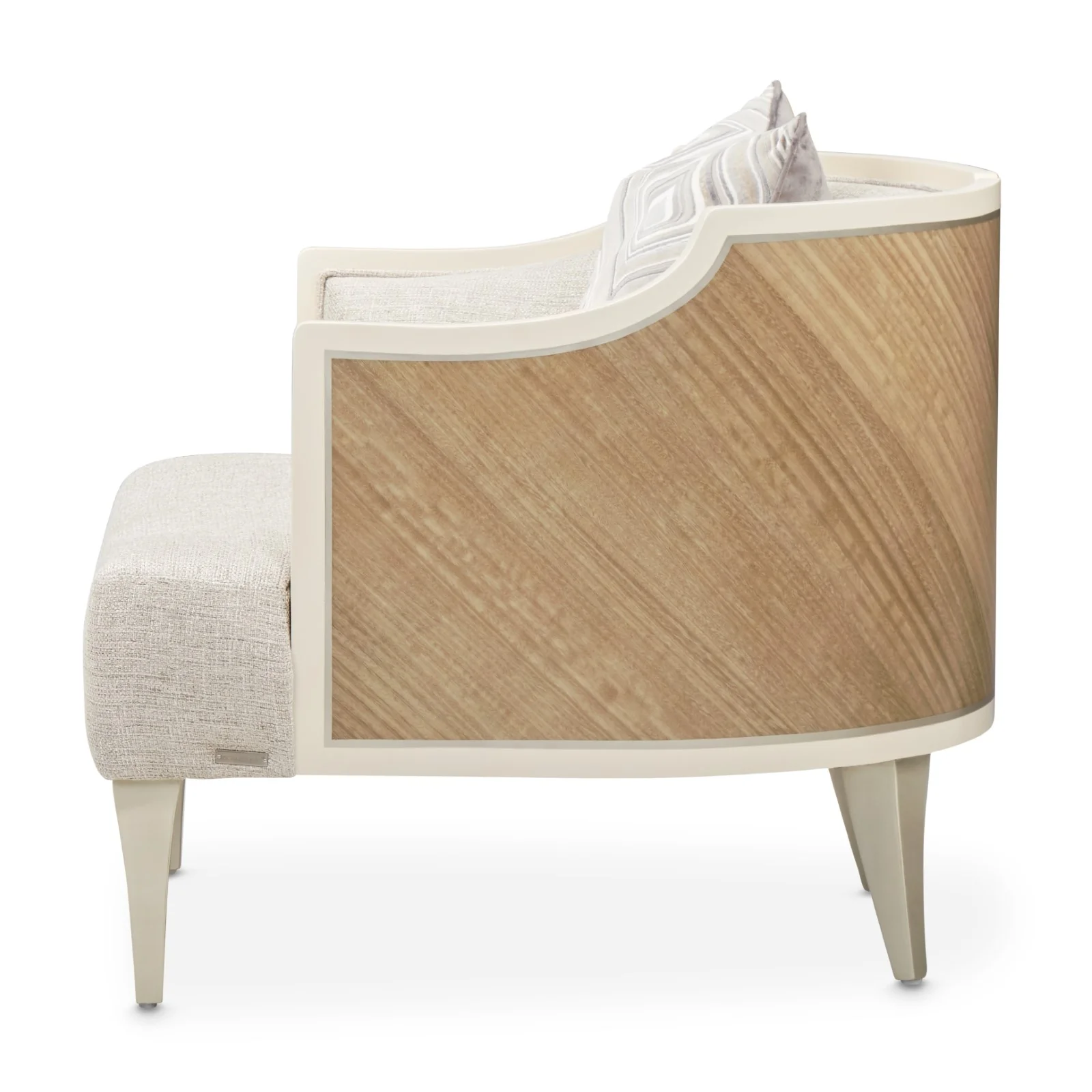 Michael Amini Camden Court Accent Chair - Flax/Pearl - Image 7