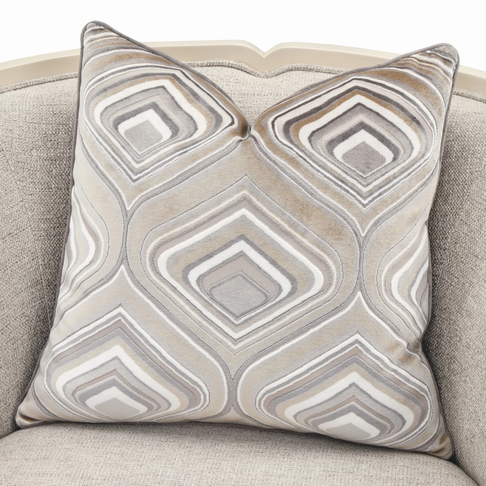Michael Amini Camden Court Accent Chair - Flax/Pearl - Image 8