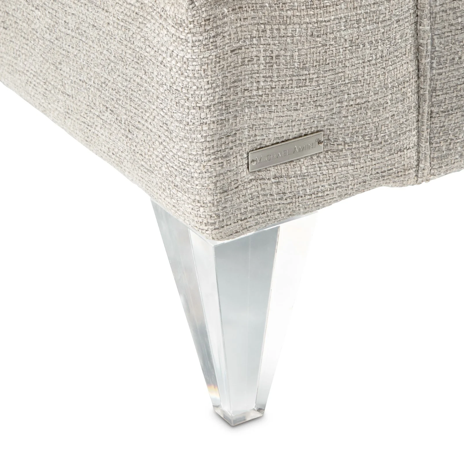 Michael Amini Camden Court Chair and Half - Flax/Platinum - Image 10