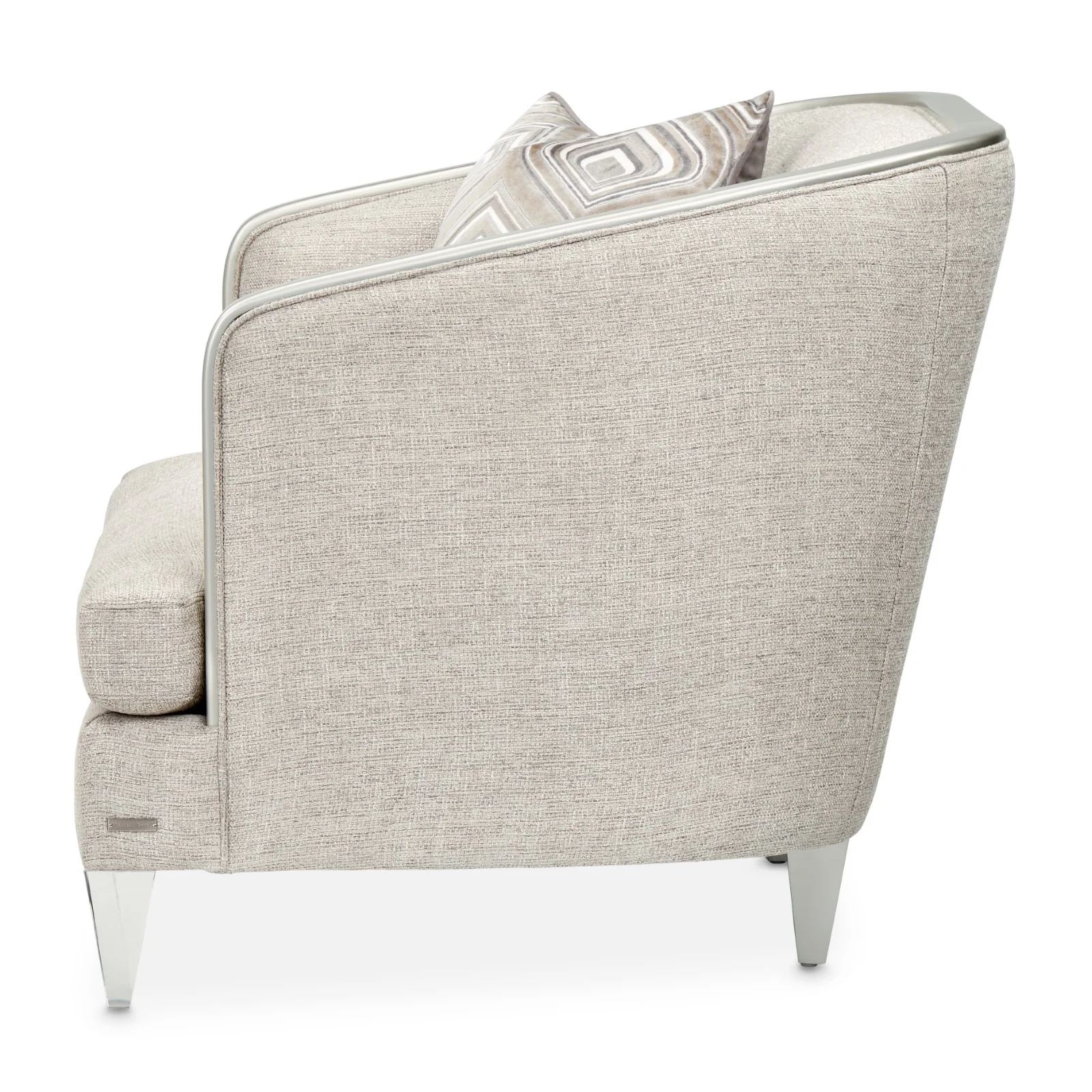Michael Amini Camden Court Chair and Half - Flax/Platinum - Image 8