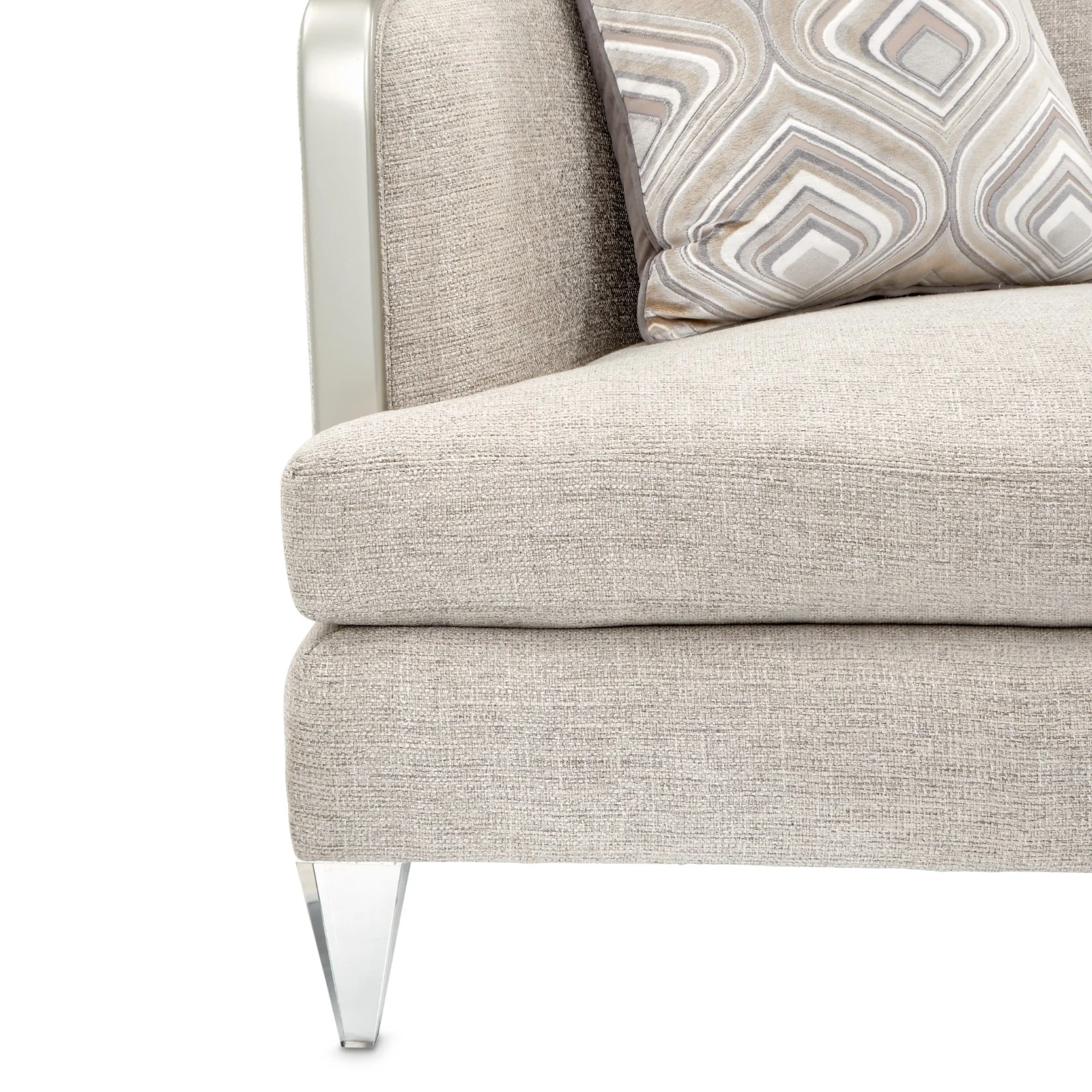 Michael Amini Camden Court Chair and Half - Flax/Platinum - Image 9