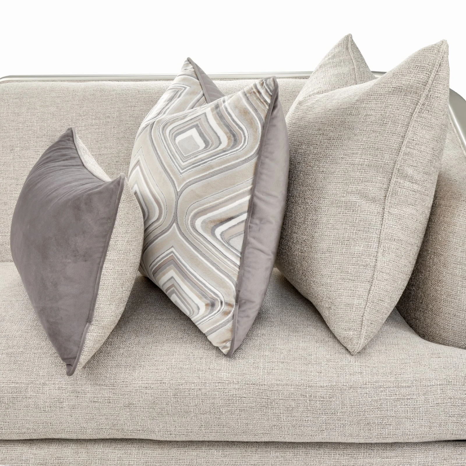 Michael Amini Camden Court Sofa - Flax/Platinum - Image 16