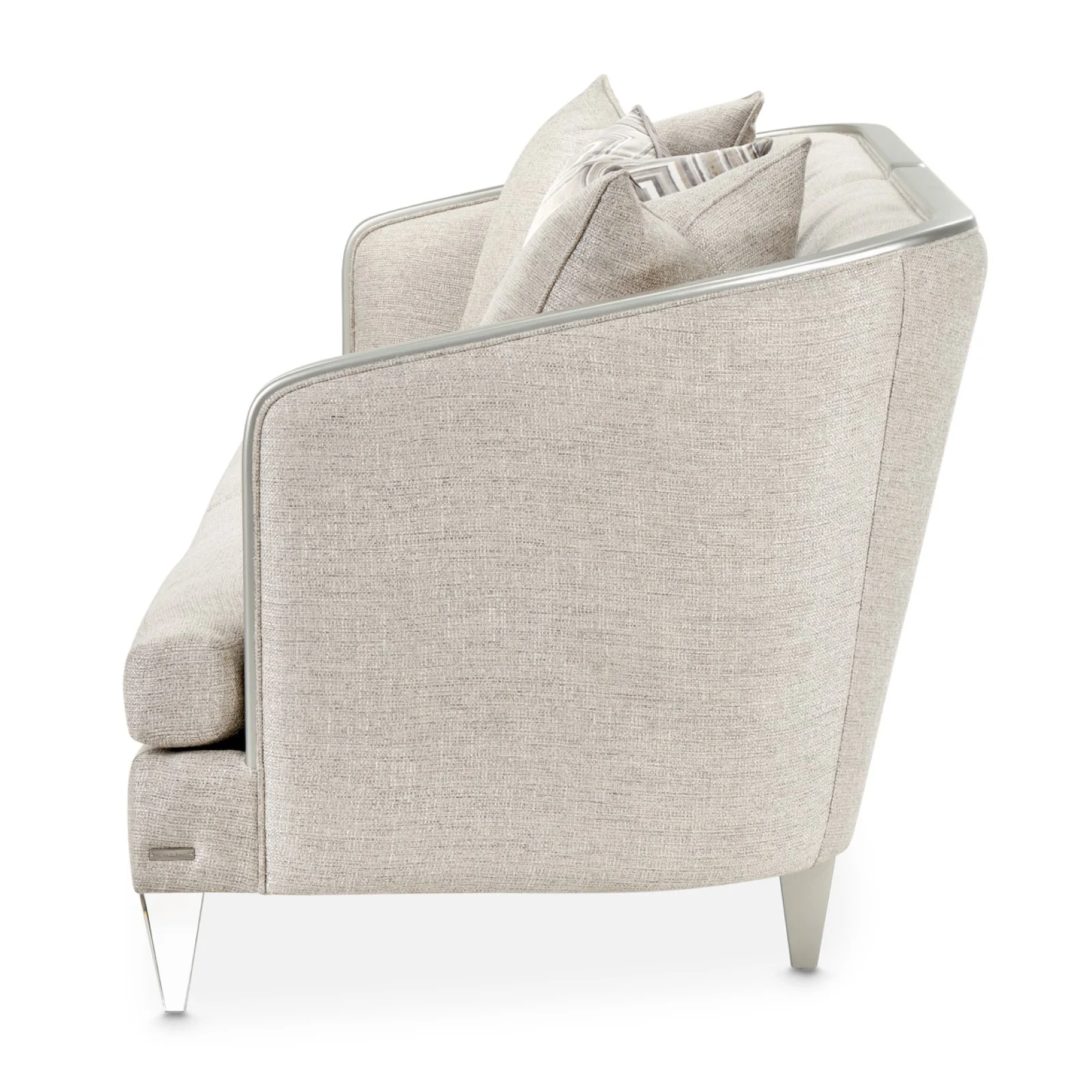 Michael Amini Camden Court Sofa - Flax/Platinum - Image 8