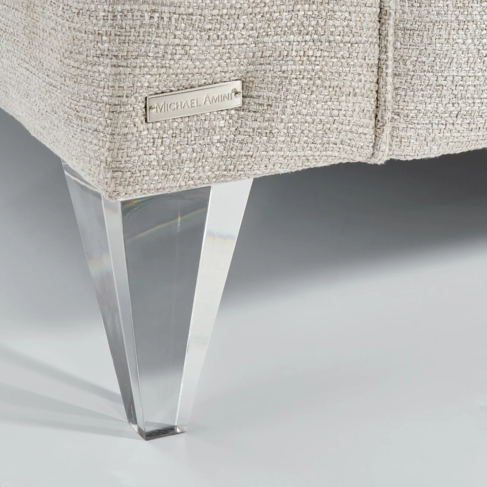 Michael Amini Camden Court Sofa - Flax/Platinum - Image 9