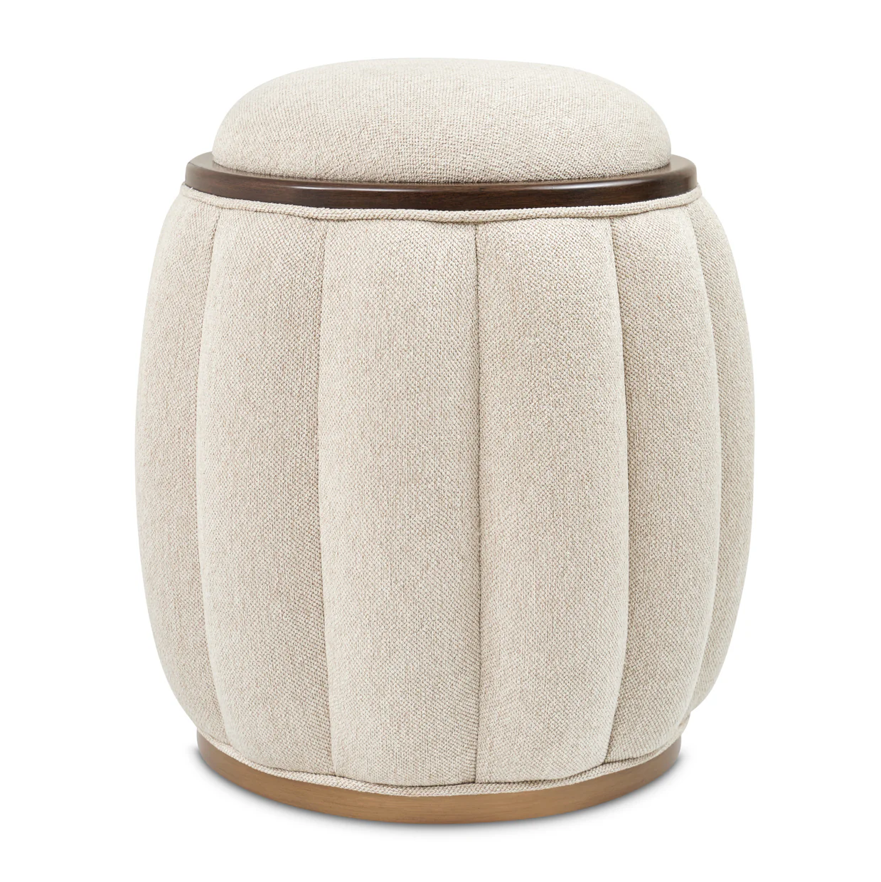 Michael Amini Camellia Field Camellia Field Round Bench Warm Pecan - Image 6