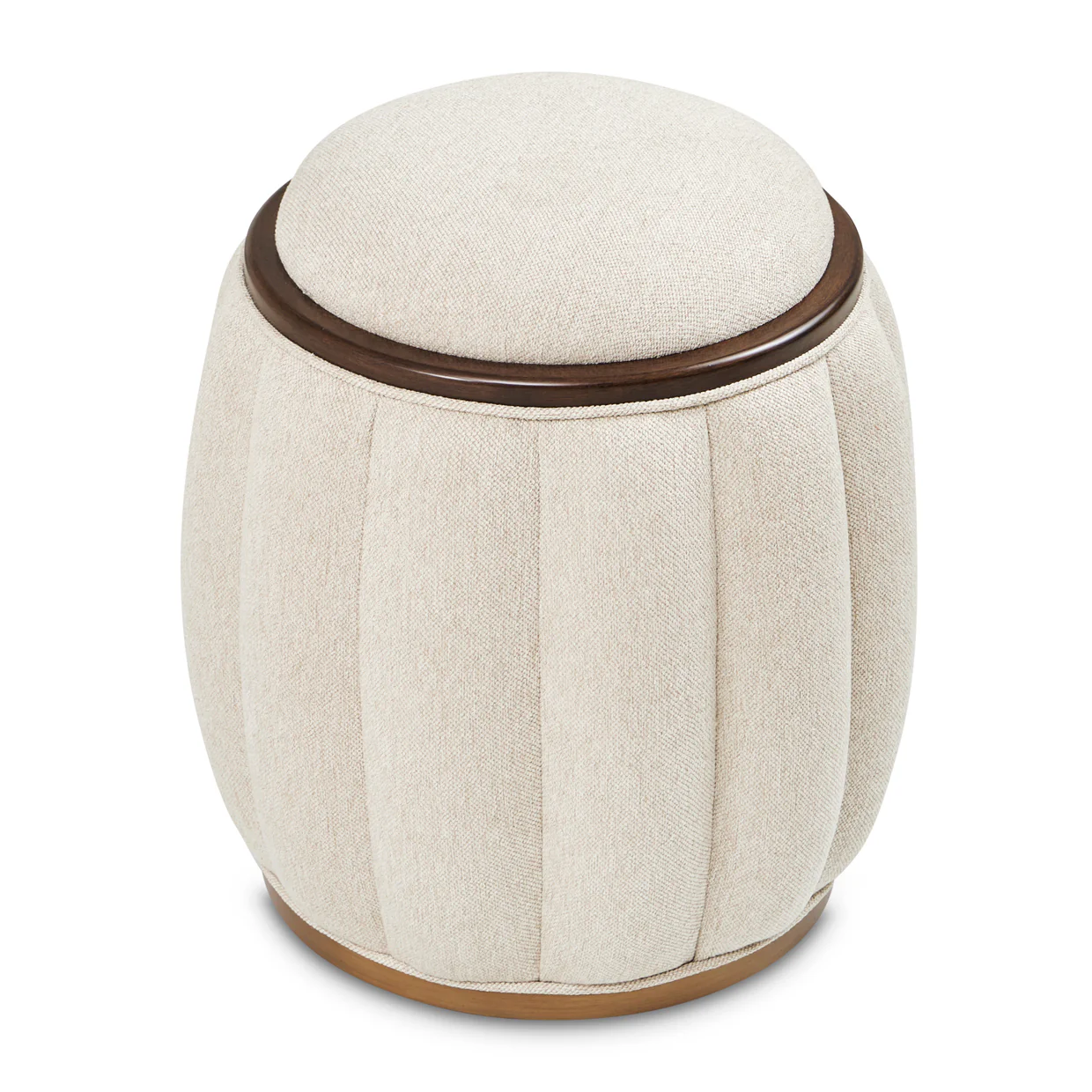 Michael Amini Camellia Field Camellia Field Round Bench Warm Pecan - Image 7