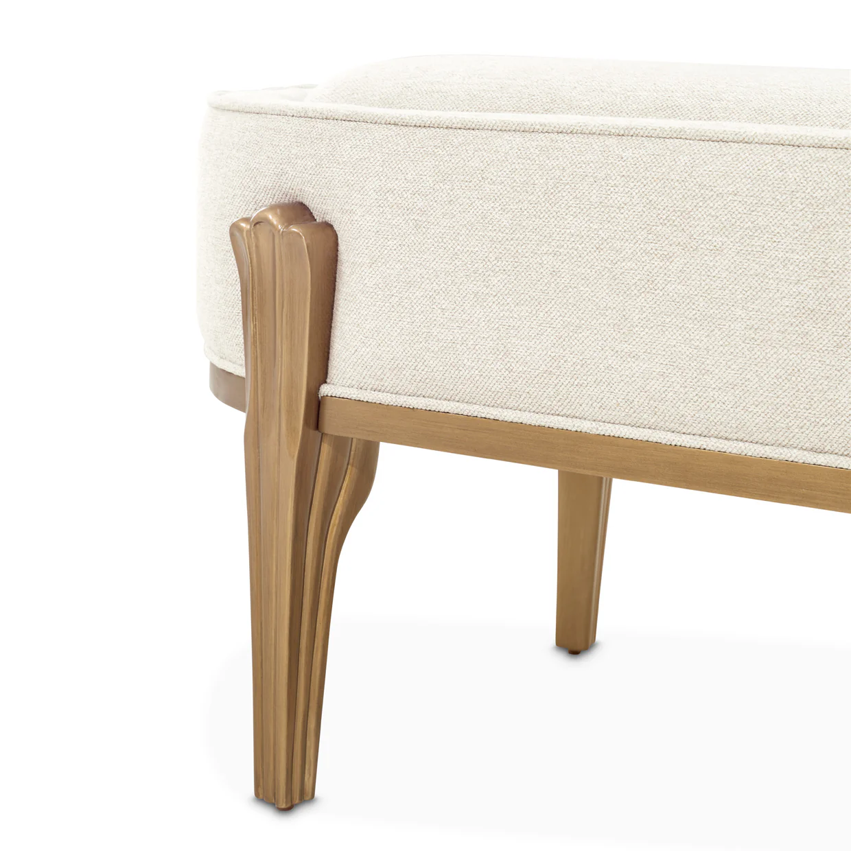 Michael Amini Camellia Field Caramel Accent Bench - Image 3