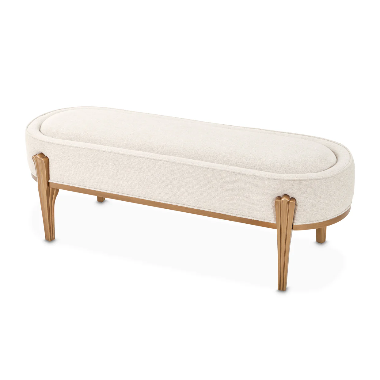 Michael Amini Camellia Field Caramel Accent Bench - Image 4