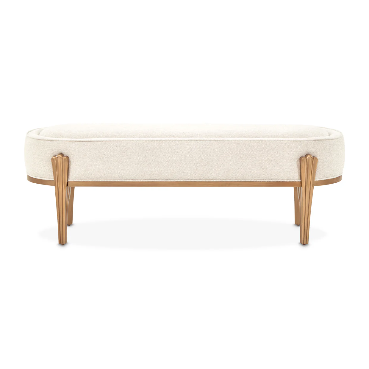 Michael Amini Camellia Field Caramel Accent Bench - Image 6