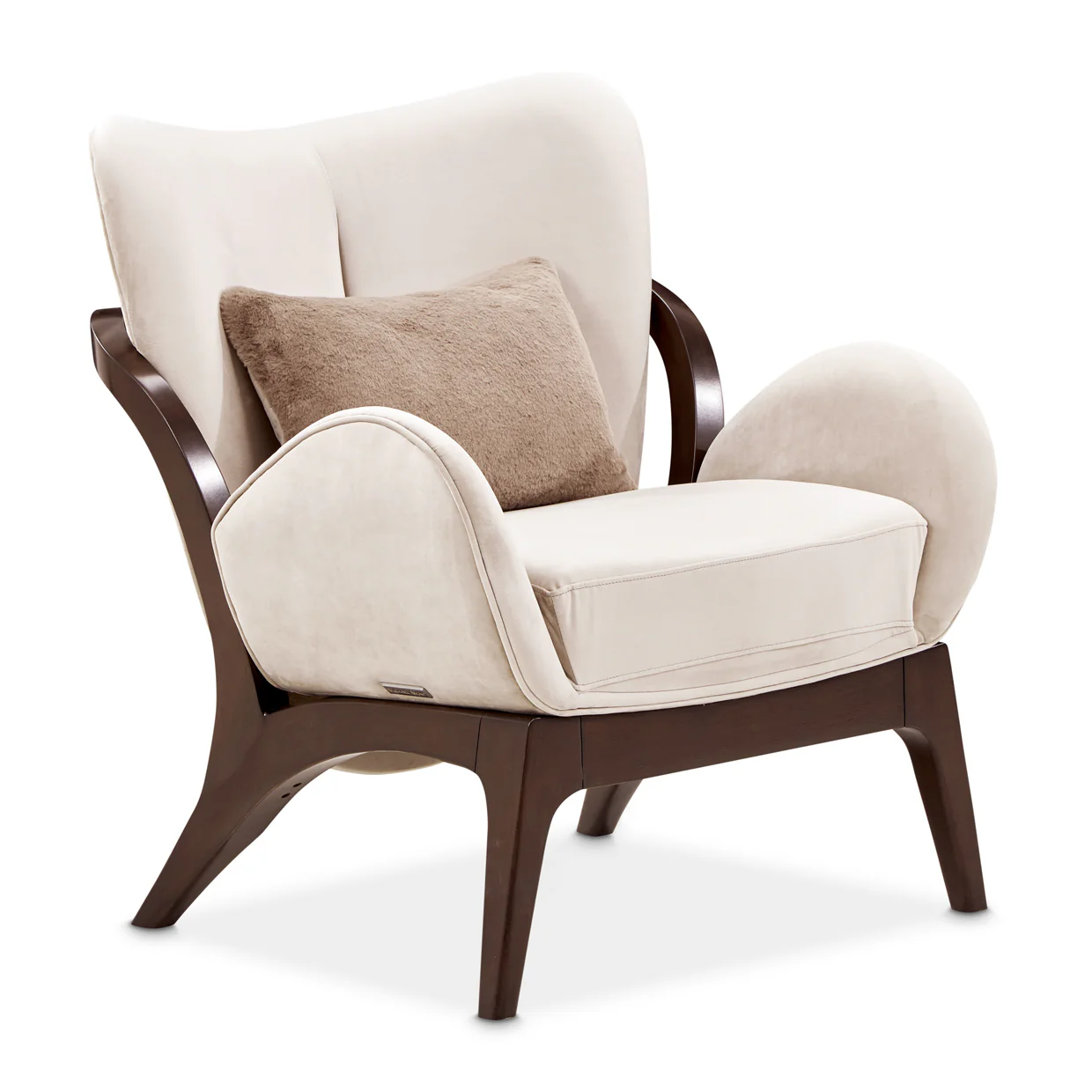Michael Amini Camellia Field Caramel Accent Chair Ivory Caramel - Image 16
